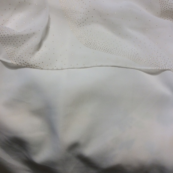 BCBG Whisper White/Golden Dress sz L - Picture 9 of 14